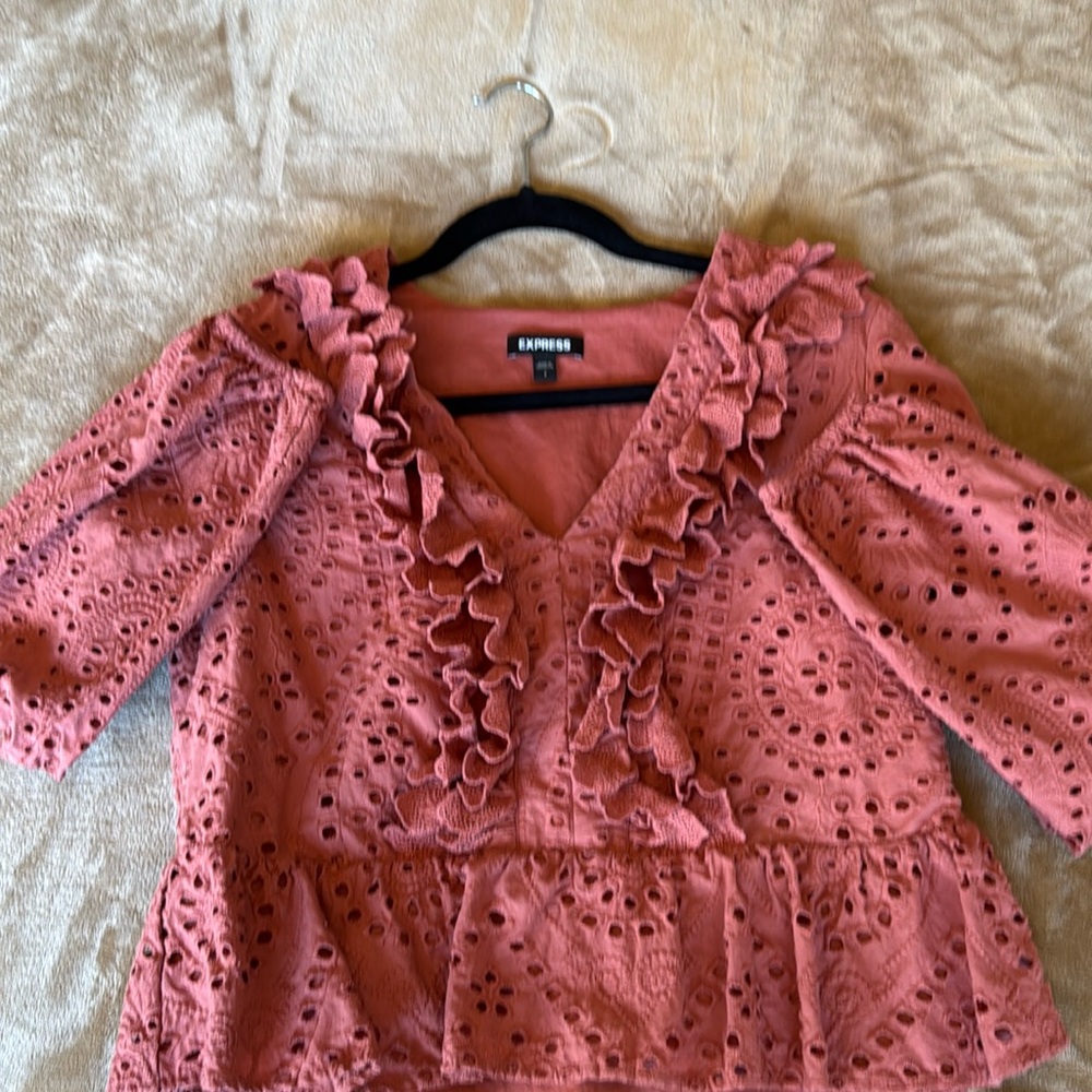 Express size small eyelet blouse